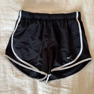 Nike Women's Black and White Athletic Shorts
